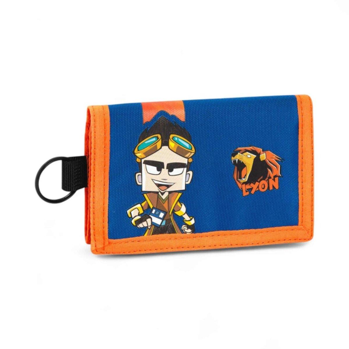 Portafoglio Lyon Gamer con Chiusura a Velcro e Zip.
