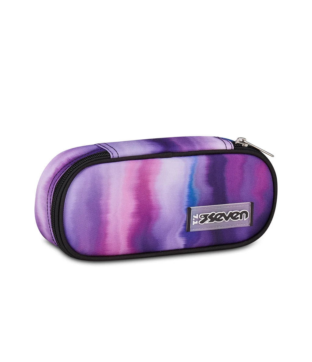 Portapenne Seven Round Plus Freethink - Girl con elastici porta penne e taschino con zip