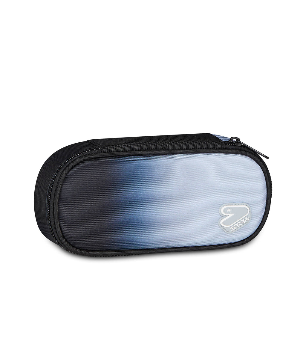 Portapenne SEVEN The Double Round Plus Tech Shade in poliestere riciclato con elastici portapenne e taschino con zip