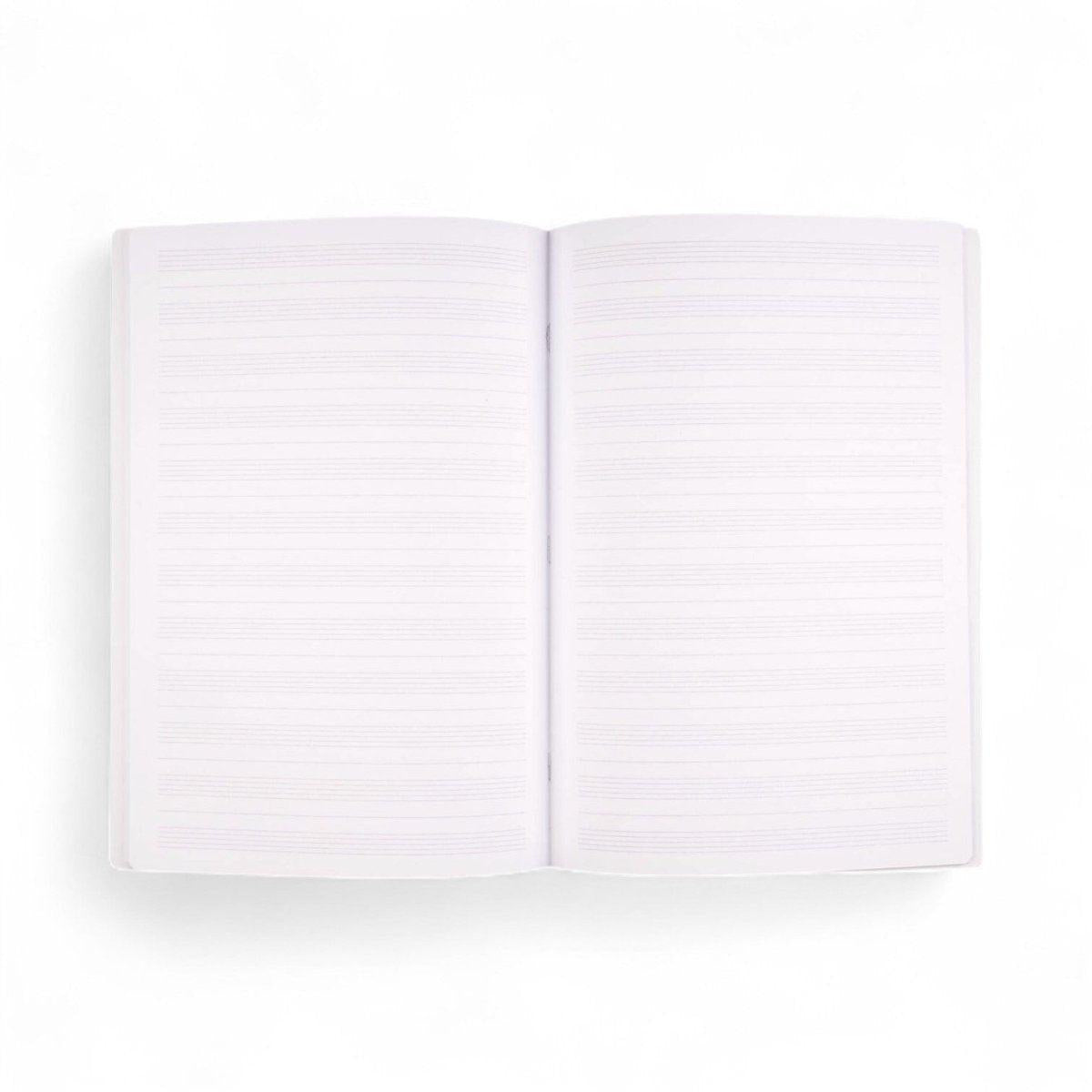 Quaderno Musica A4 16 Fogli 12 Pentagrammi Copertina Rigida in carta.