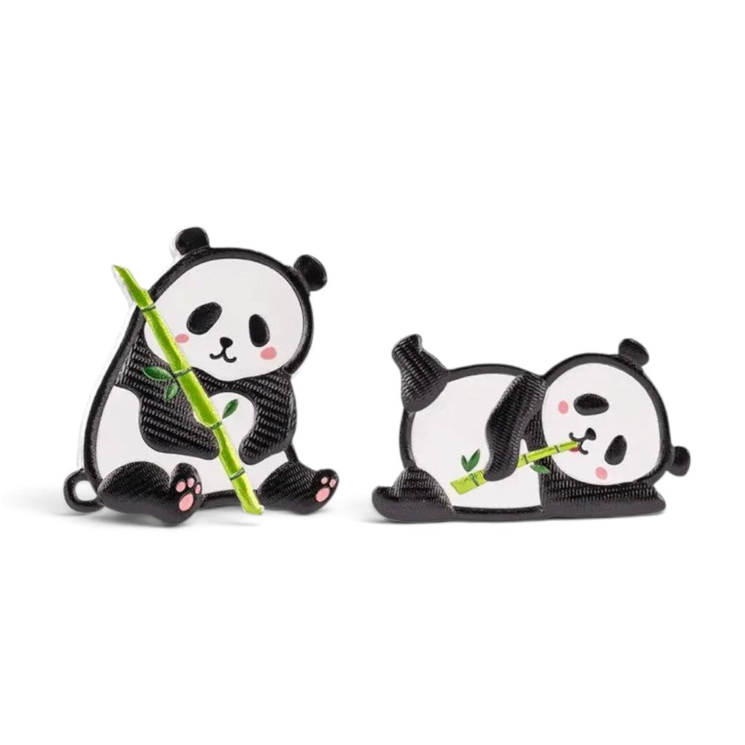 Quiscuola.it – Zaini, Astucci e Diari Scuola 3D panda stickers with pop-up effect for decorating notebooks and laptops