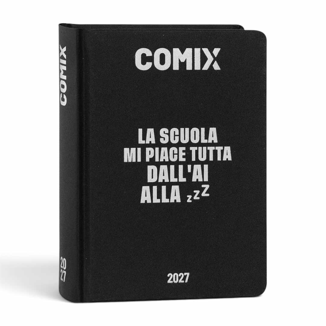 Quiscuola.it – Zaini, Astucci e Diari Scuola black Comix 16-month daily student planner for 2026-2027 school year