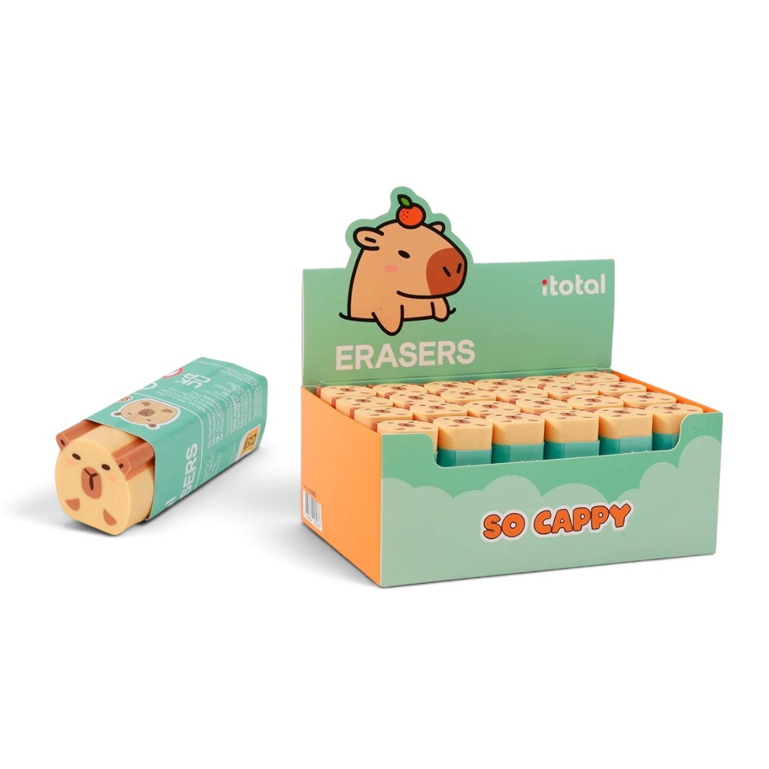 Quiscuola.it – Zaini, Astucci e Diari Scuola iTOTAL Capybara shaped eraser in a display box with cute animal design