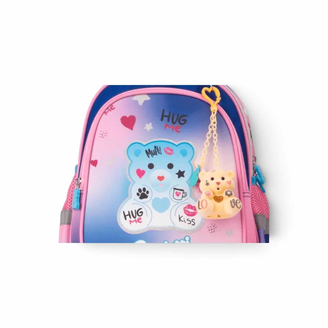 Quiscuola.it – Zaini, Astucci e Diari Scuola Coccolotti preschool backpack with pink and blue bear print and charm