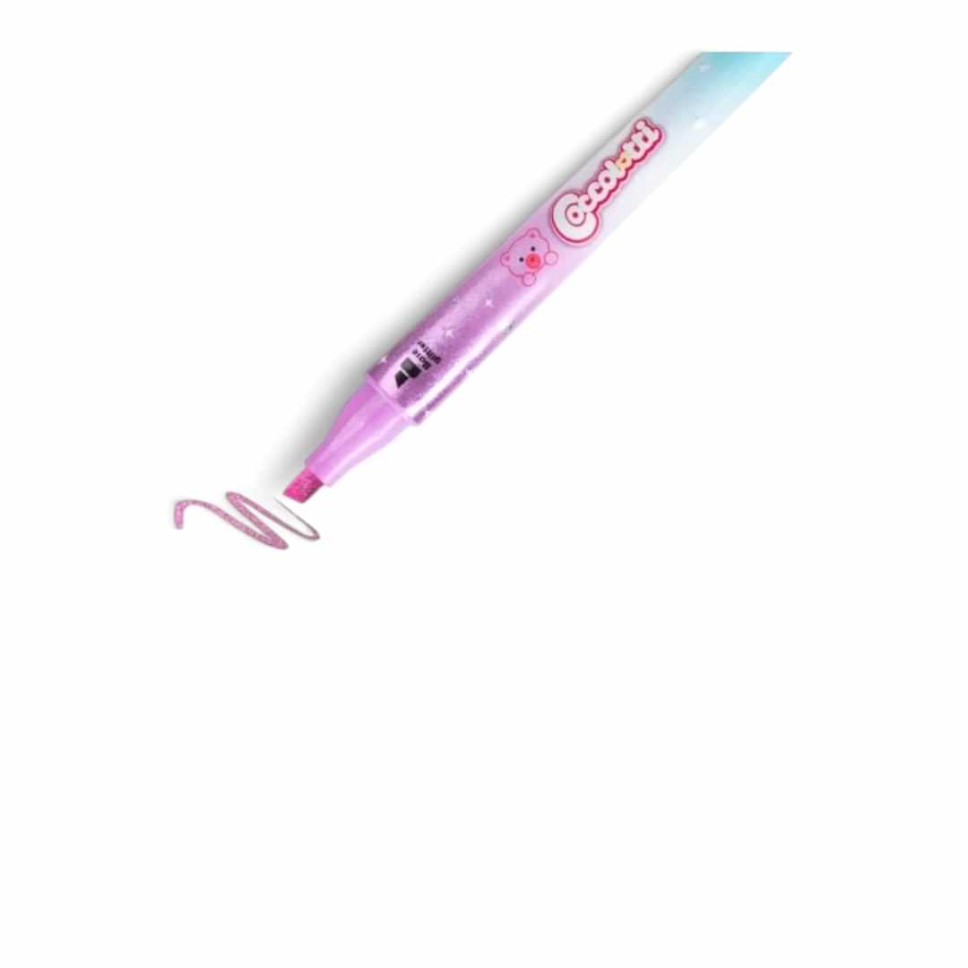 Quiscuola.it – Zaini, Astucci e Diari Scuola Coccolotti duo tone glitter highlighter with heart-shaped cap design