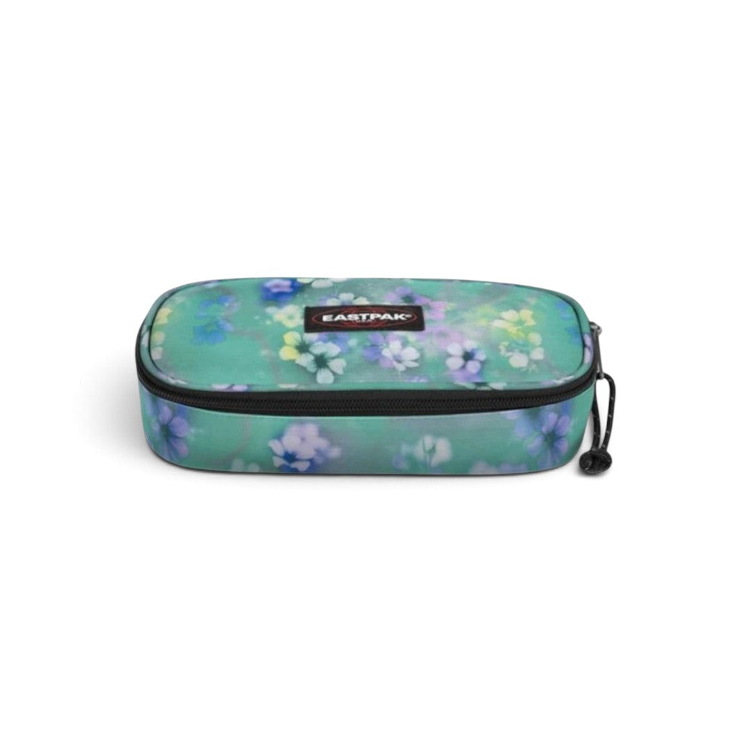 Quiscuola.it – Zaini, Astucci e Diari Scuola Eastpak oval pencil case in Flora Fade Aqua floral print