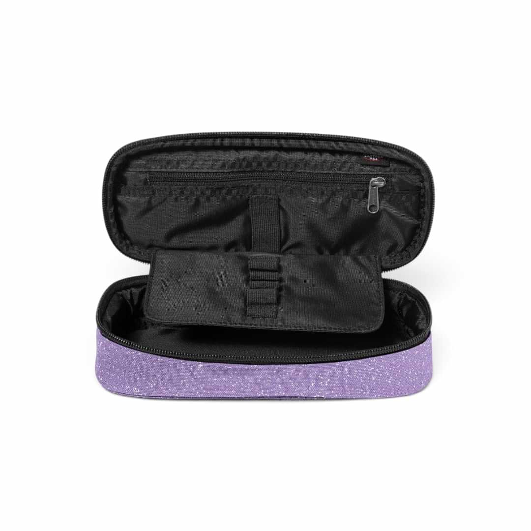 Quiscuola.it – Zaini, Astucci e Diari Scuola Eastpak Oval Single pencil case in sparkly dahlia purple with open interior