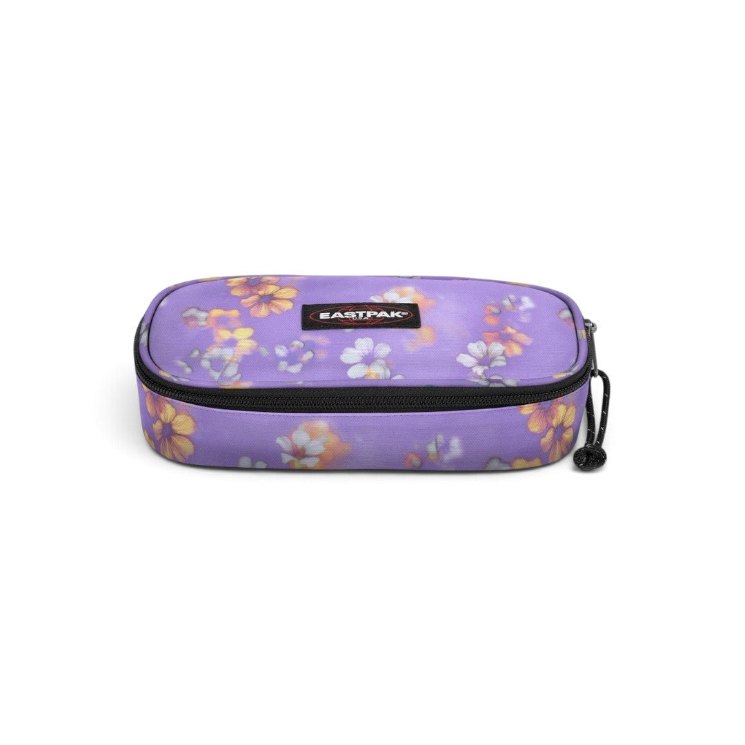 Quiscuola.it – Zaini, Astucci e Diari Scuola Eastpak Oval pencil case in lilac floral polyester with zip closure