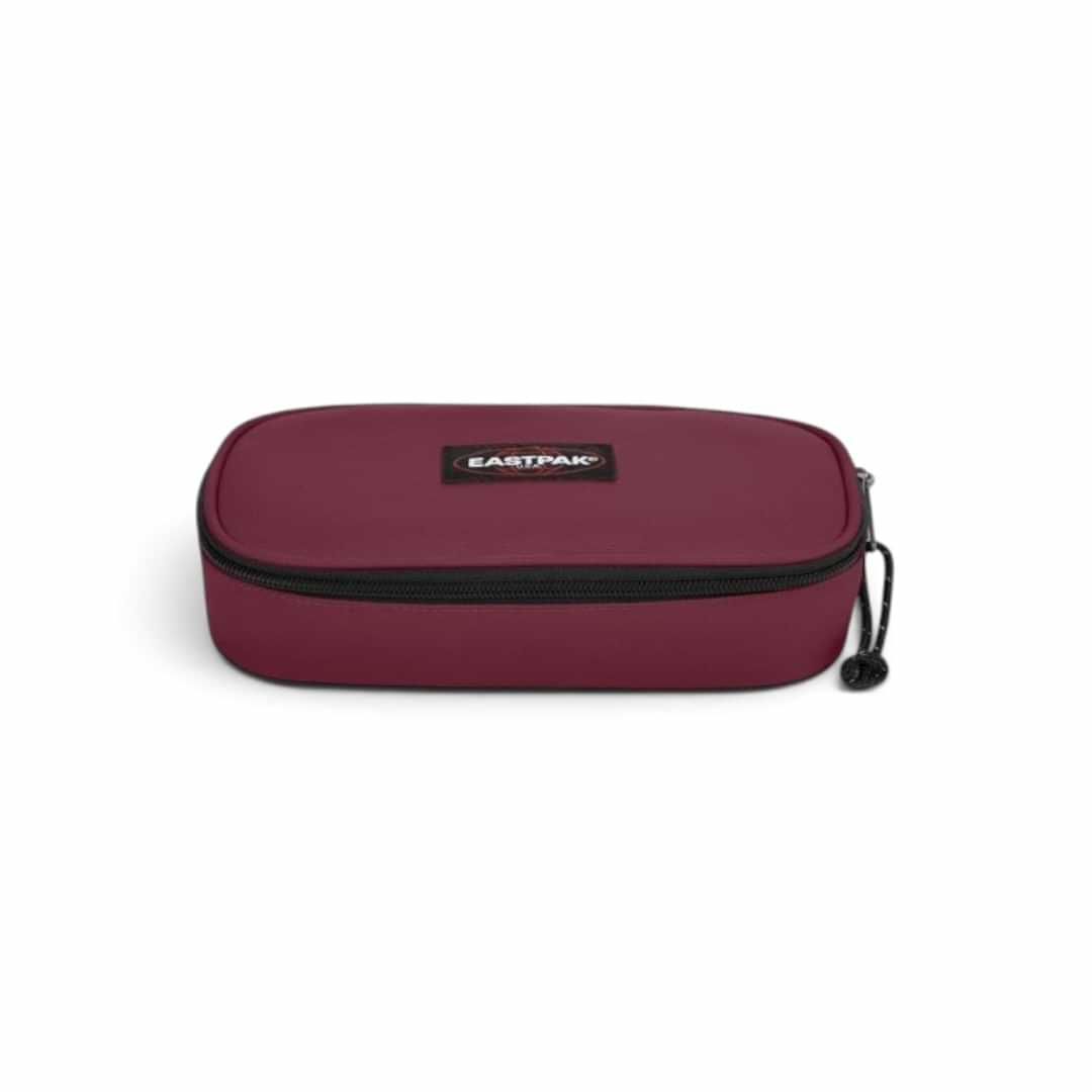 Quiscuola.it – Zaini, Astucci e Diari Scuola Eastpak Oval Single pencil case in maroon burgundy with zip closure