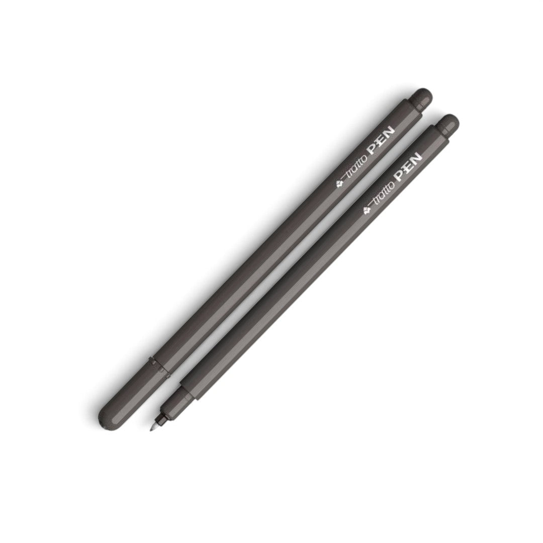 Two black Fila Tratto Pen felt-tip pens with 0.5 mm synthetic nibs from Quiscuola.it – Zaini, Astucci e Diari Scuola