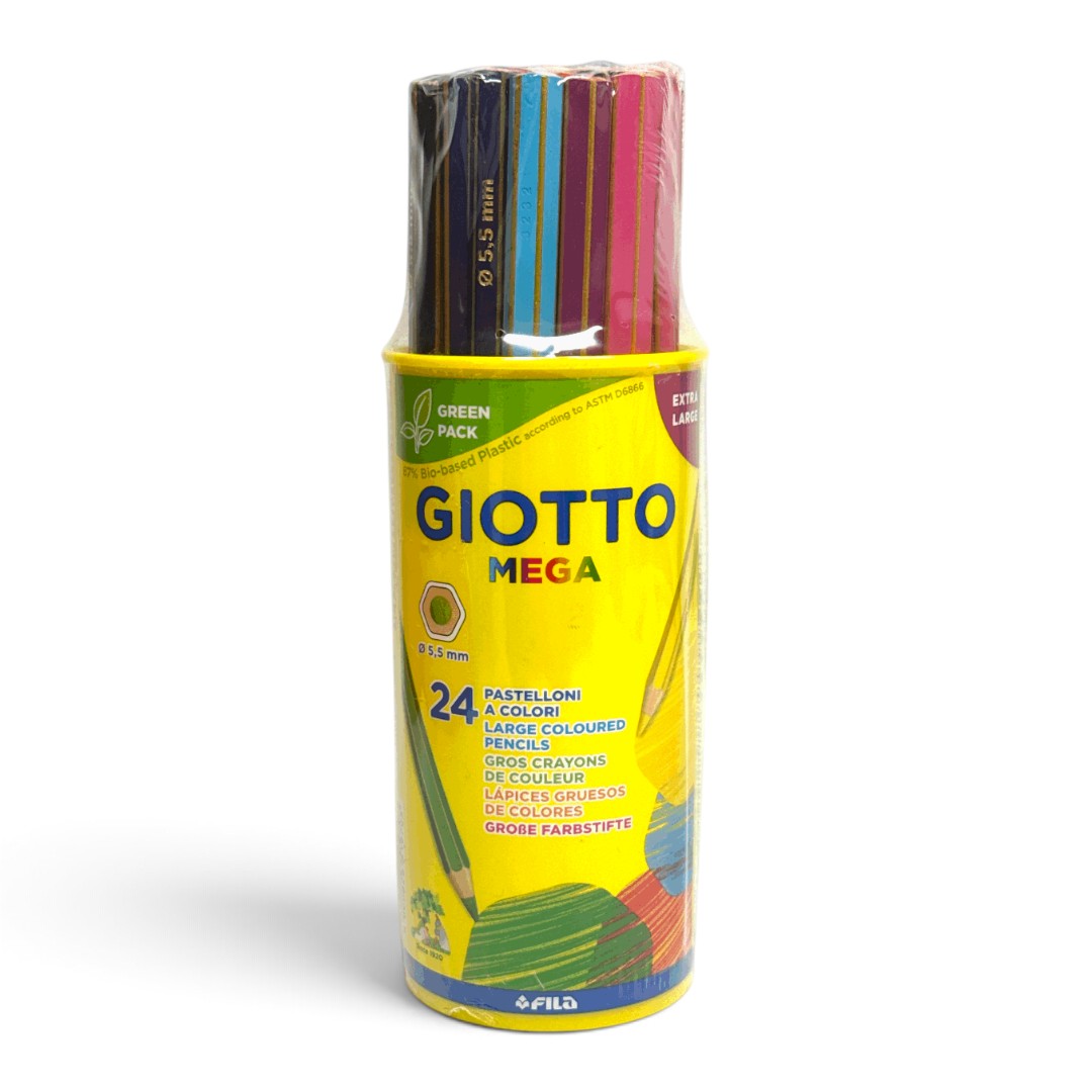 Quiscuola.it – Zaini, Astucci e Diari Scuola pack of 24 Giotto Mega extra-large hexagonal coloured pencils