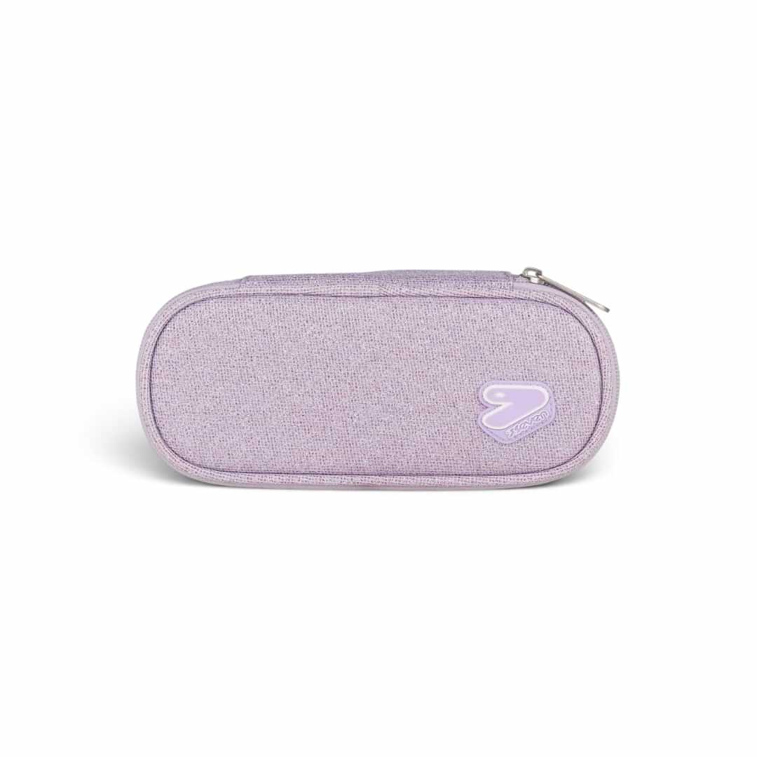 Quiscuola.it – Zaini, Astucci e Diari Scuola Round Plus Tech Shiny pencil case in light purple with zip closure