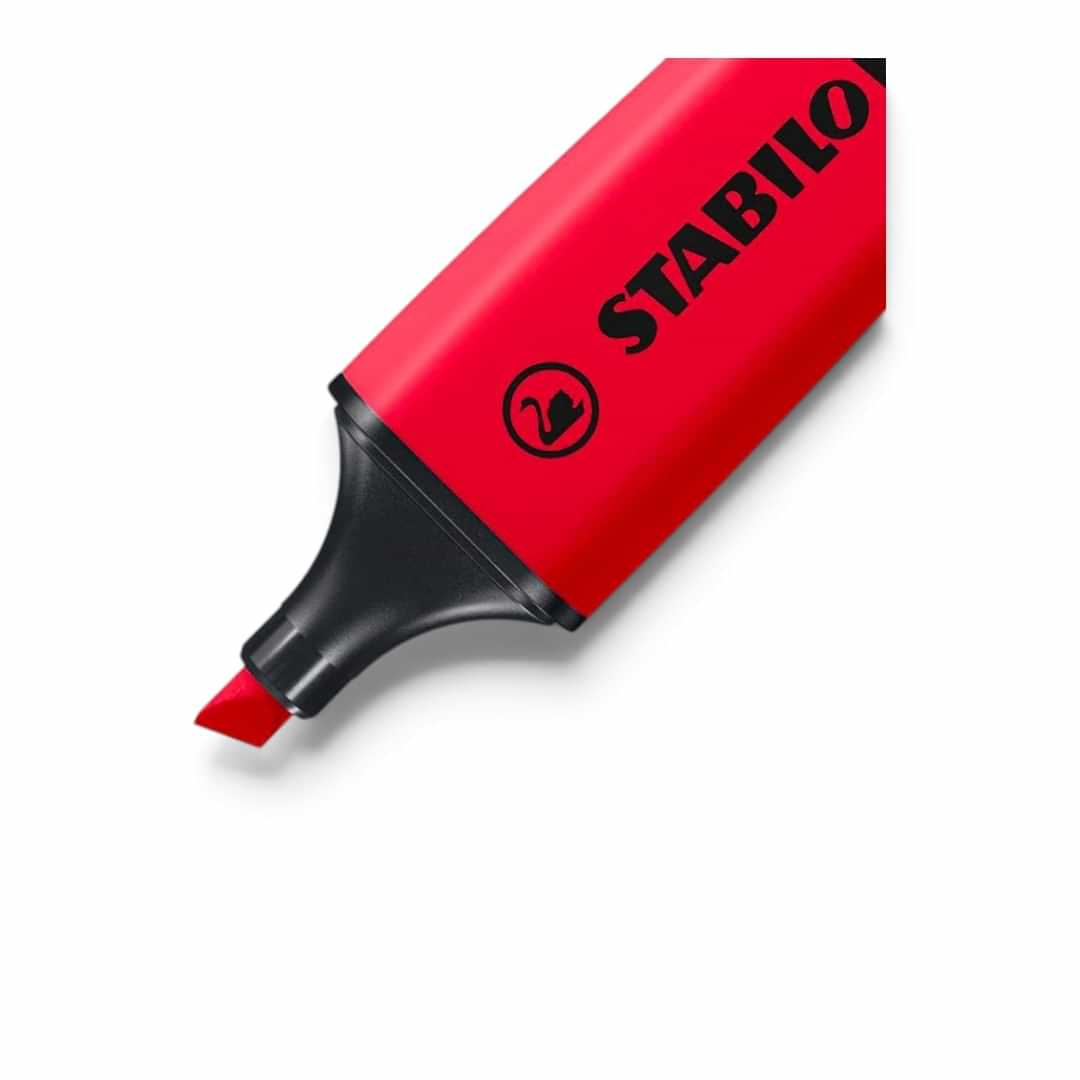 Quiscuola.it – Zaini, Astucci e Diari Scuola Stabilo Boss red highlighter with a versatile chisel tip