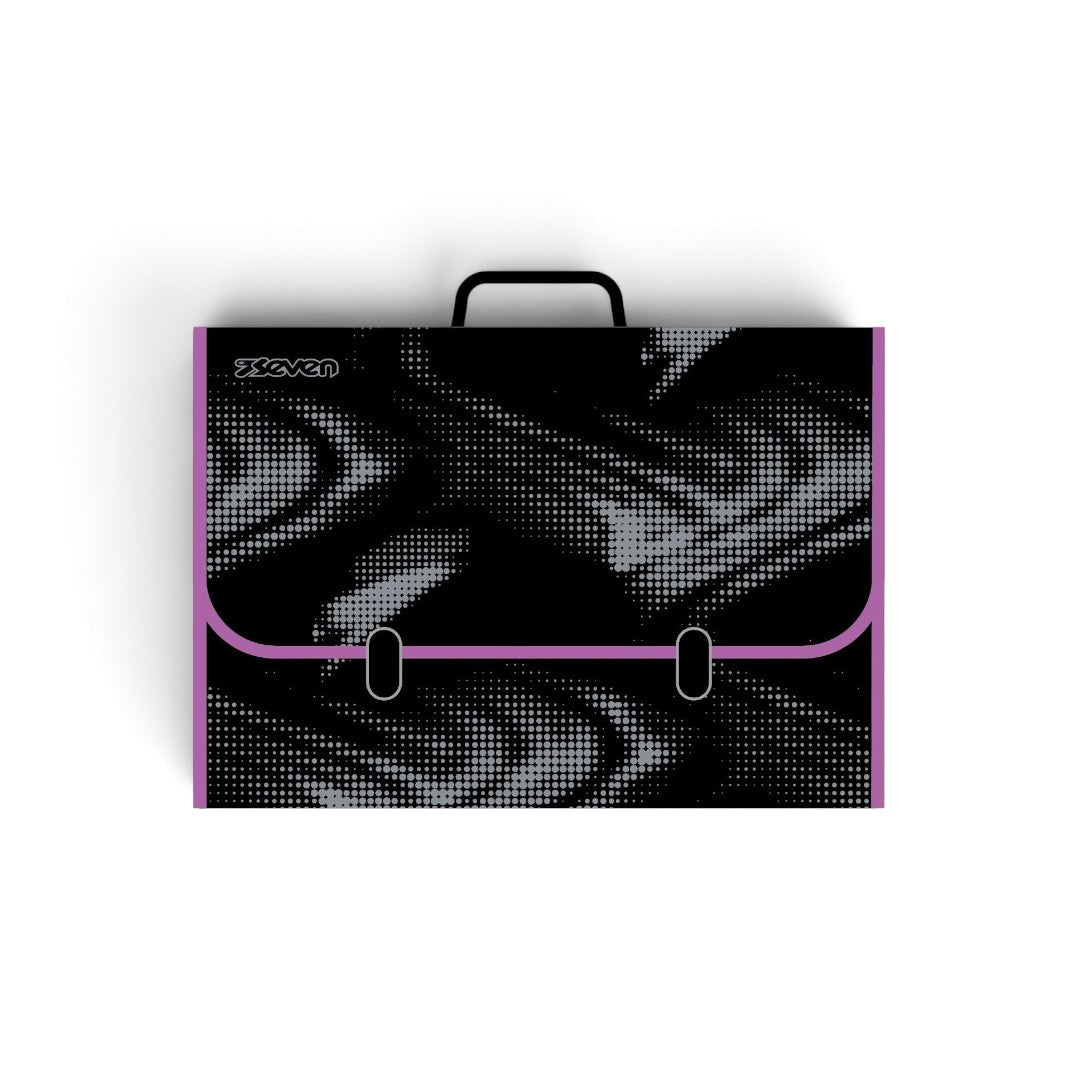 Quiscuola.it – Zaini, Astucci e Diari Scuola Seven black and pink polionda document case with abstract dot pattern