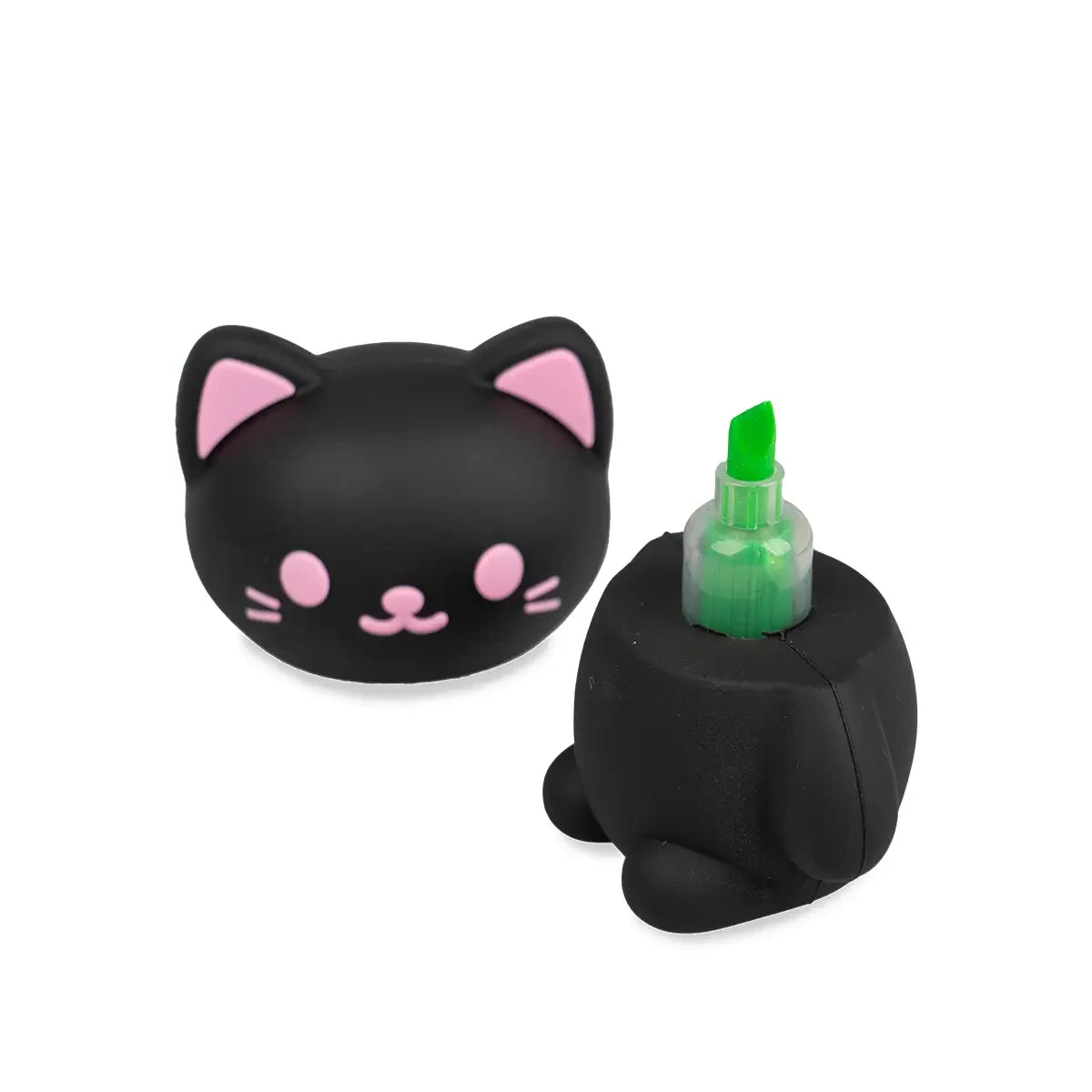 Set 3 evidenziatori PAW Light a forma di animaletti Gatto nero Panda Orsetto - foto 5