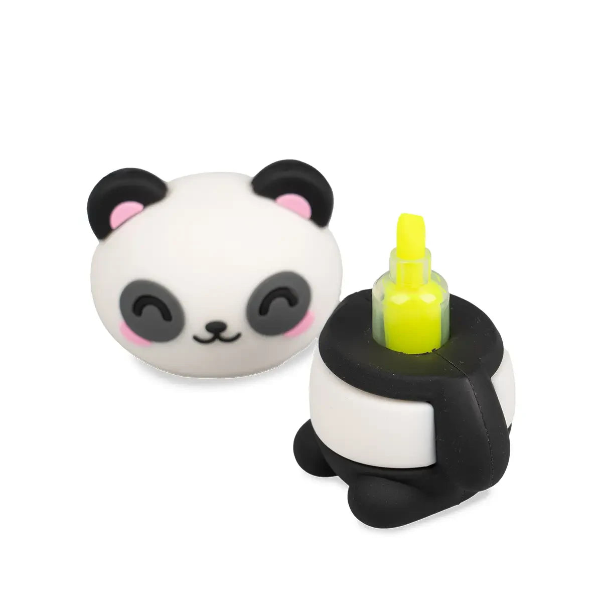 Set 3 evidenziatori PAW Light a forma di animaletti Gatto nero Panda Orsetto - foto 7