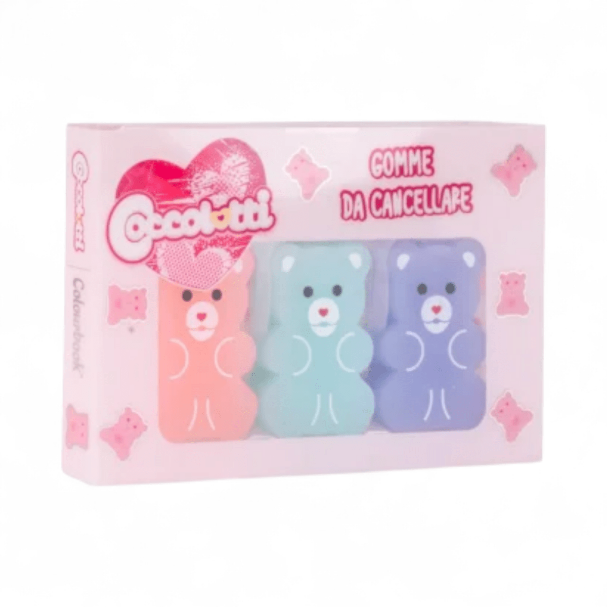 Set 3 Gomme da Cancellare Coccolotti Classic – Colourbook - Quiscuola.it – Zaini, Astucci e Diari Scuola
