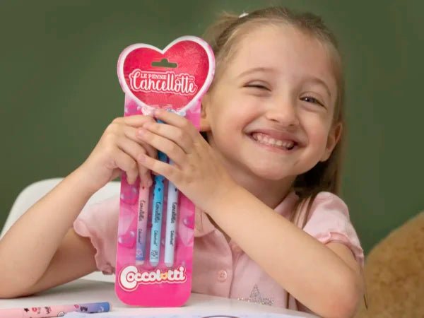 Set 3 Penne Cancellotte Coccolotti Gel Cancellabili - Quiscuola.it – Zaini, Astucci e Diari Scuola