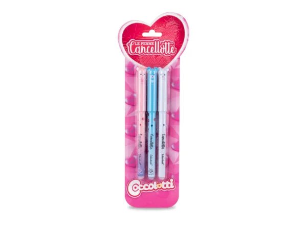 Set 3 Penne Cancellotte Coccolotti Gel Cancellabili - Quiscuola.it – Zaini, Astucci e Diari Scuola