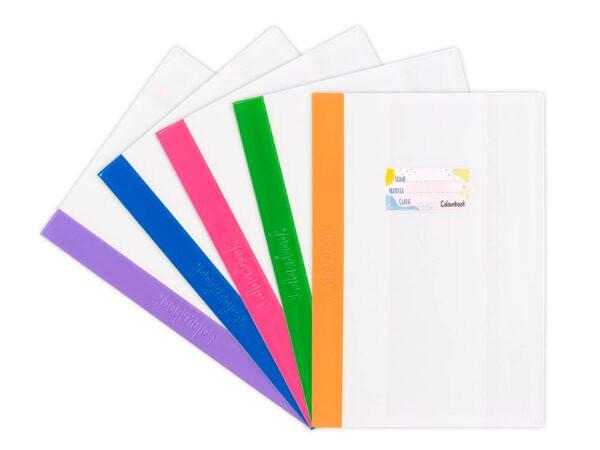 Set di copriquaderni trasparenti, protezione perfetta per i tuoi quaderni colorati e scolastici.