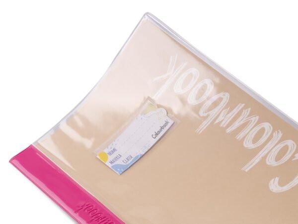 Set 5 Copriquaderni Maxi Trasparenti con Banda Colorata ed Etichetta - Quiscuola.it – Zaini, Astucci e Diari Scuola