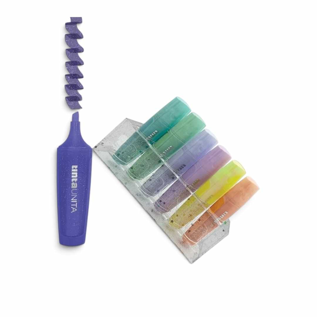 Set 6 evidenziatori Pastel Glimmer tinta unita