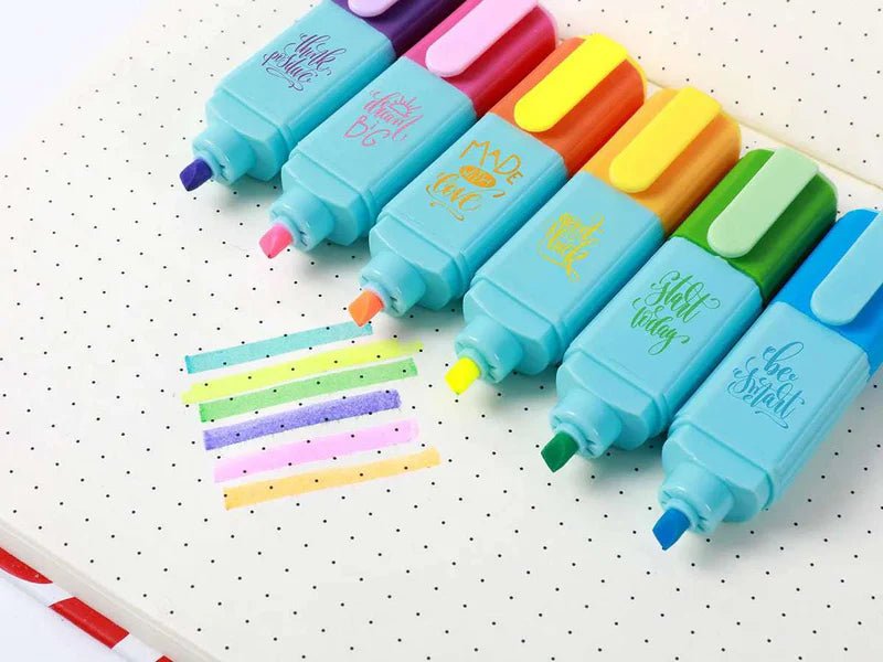 Set 6 Mini Evidenziatori I - Total Colori Brillanti e Formato Compatto - Quiscuola.it – Zaini, Astucci e Diari Scuola
