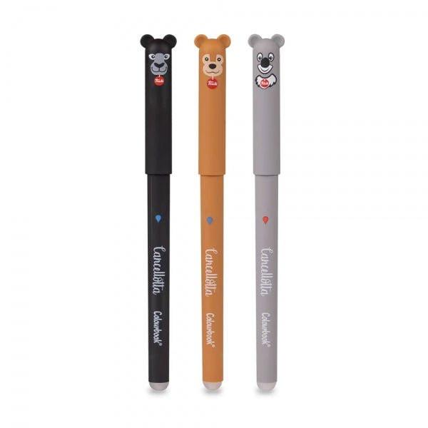 Set di Penne Cancellotte Colourbook x Trudi – Tenerezza e Funzionalità per la Scrittura