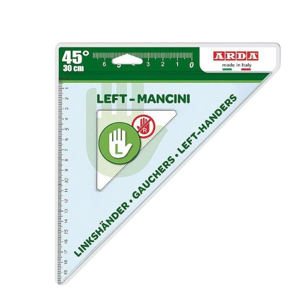 Squadra 45 gradi per mancini cm 30