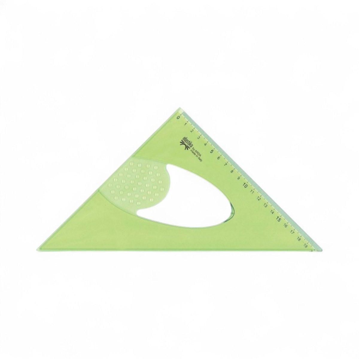 Squadra Arda Elastika 30 cm 45° o 60/30° – Trasparente Verde.