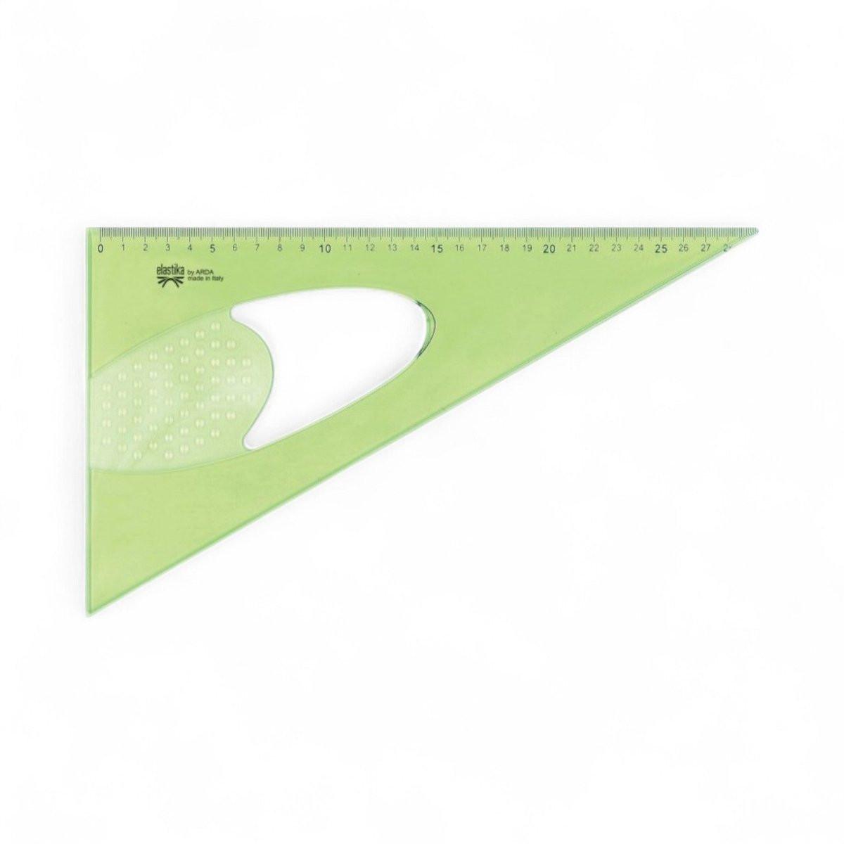 Squadra Arda Elastika 30 cm 45° o 60/30° – Trasparente Verde.