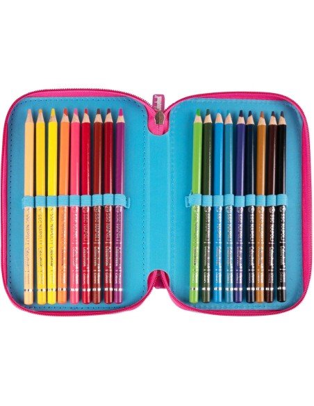 Astuccio 3 Zip Colourbook Napoli - Completo di 44 Accessori - Quiscuola