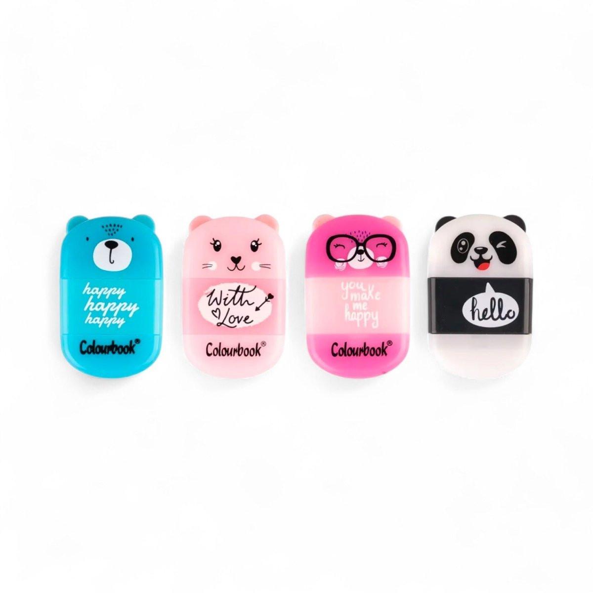 Temperamatite con Gomma 2in1 Temperotta Colourbook – Panda, Gattino, Orso, Gatto Rosa - Quiscuola.it – Zaini, Astucci e Diari Scuola