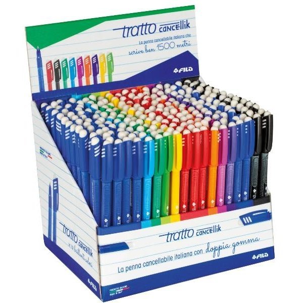 Penna Cancellabile con Cappuccio Tratto Cancellik – Tratto 1 mm, Colori Assortiti - Quiscuola
