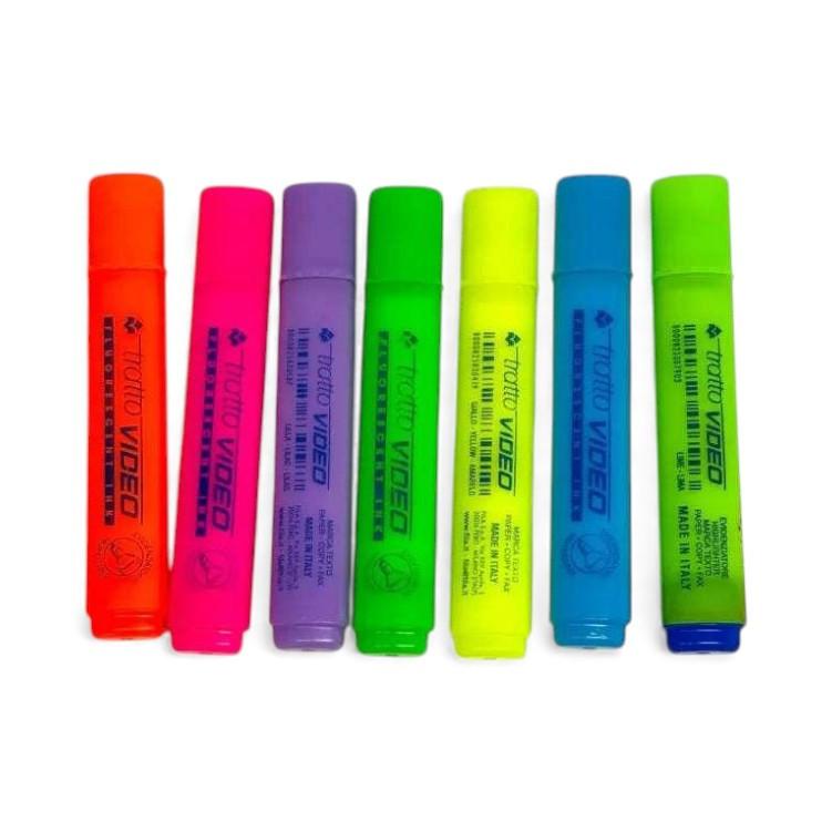 Evidenziatore Tratto Video punta a scalpello.