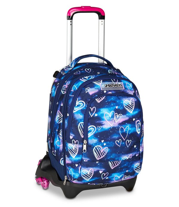 Trolley Jack Seven 3 Ruote Detach Gloomy Heart – Zaino e Trolley 3 in 1 - Quiscuola.it – Zaini, Astucci e Diari Scuola