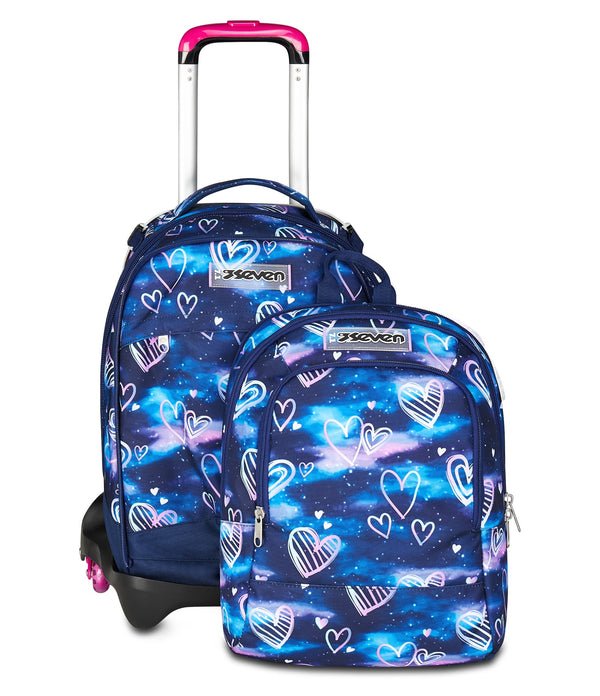 Trolley Jack Seven 3 Ruote Detach Gloomy Heart – Zaino e Trolley 3 in 1 - Quiscuola.it – Zaini, Astucci e Diari Scuola