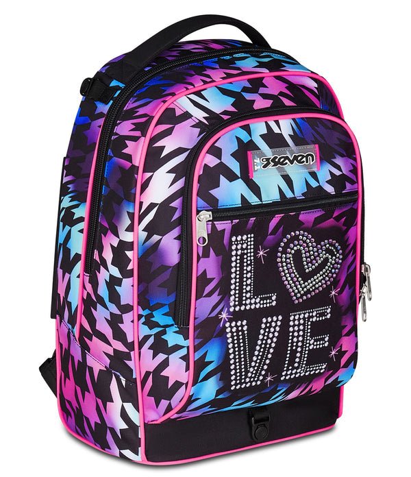 Trolley Seven Jack 3WD Glow Love – Zaino e Trolley 3 in 1 da 34 Lt - Quiscuola.it – Zaini, Astucci e Diari Scuola