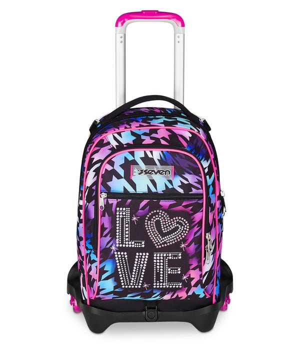 Trolley Seven Jack 3WD Glow Love – Zaino e Trolley 3 in 1 da 34 Lt - Quiscuola.it – Zaini, Astucci e Diari Scuola