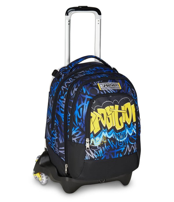 Trolley Seven Jack 3WD Hidden Spot Boy – Zaino Trolley 3 in 1 con Zainetto Staccabile - Quiscuola.it