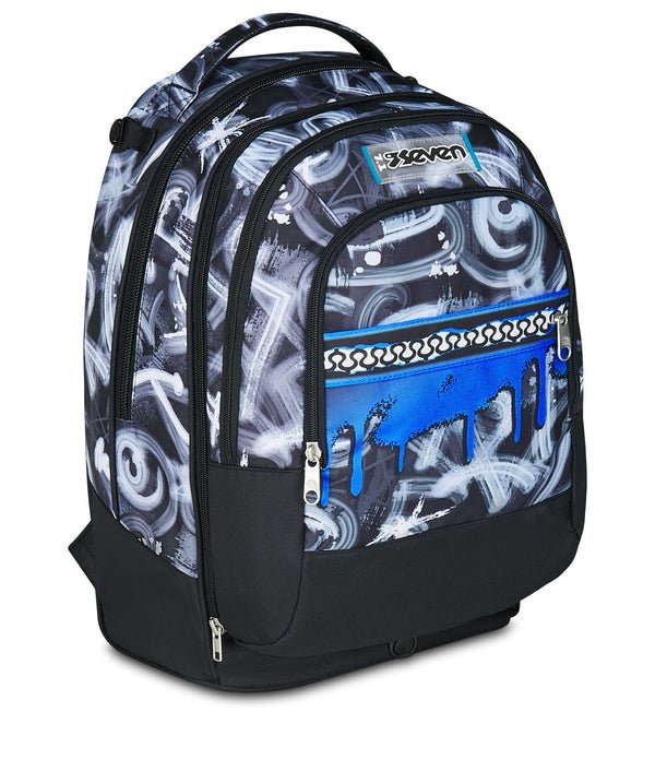 Trolley Seven Jack 3WD Quick Graffiti Boy – Zaino Trolley 3 in 1 con Zainetto Staccabile - Quiscuola.it