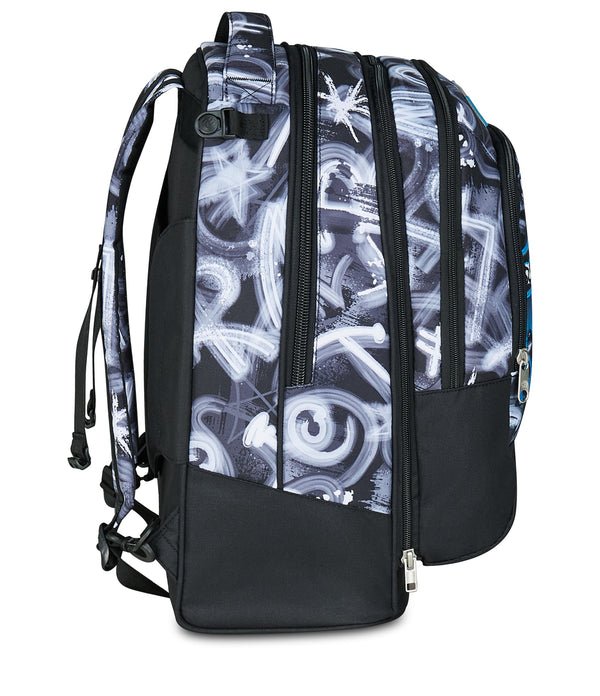 Trolley Seven Jack 3WD Quick Graffiti Boy – Zaino Trolley 3 in 1 con Zainetto Staccabile - Quiscuola.it