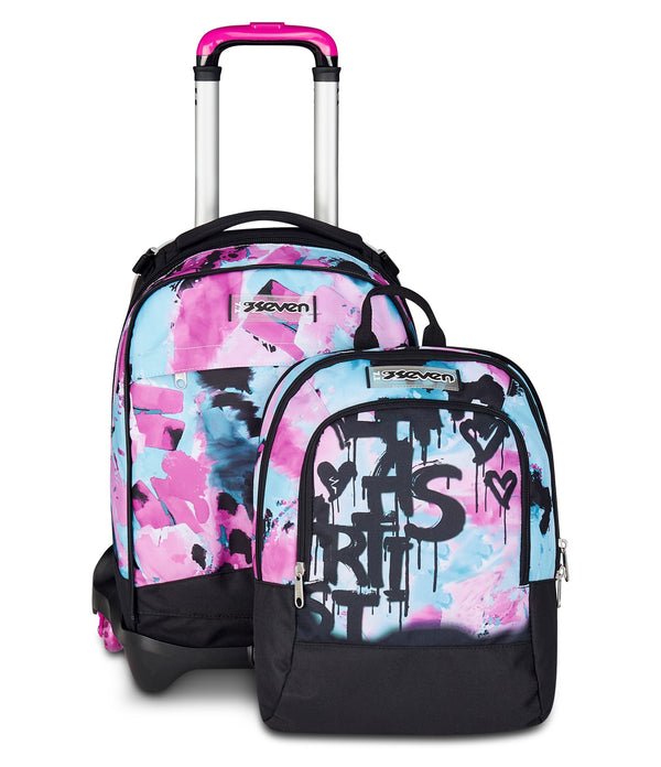 Trolley Seven Jack 3WD Quick Graffiti Girl – Zaino 3 in 1 con Ruote Laterali - Quiscuola.it – Zaini, Astucci e Diari Scuola