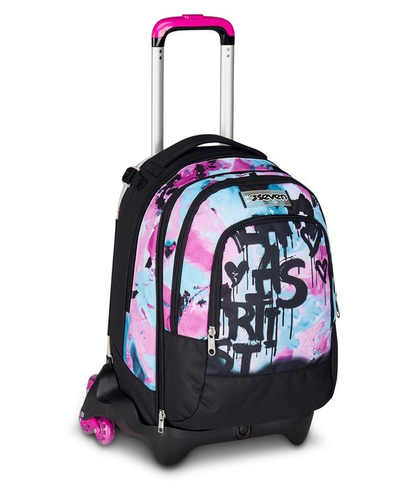 Trolley Seven Jack 3WD Quick Graffiti Girl – Zaino 3 in 1 con Ruote Laterali - Quiscuola.it – Zaini, Astucci e Diari Scuola