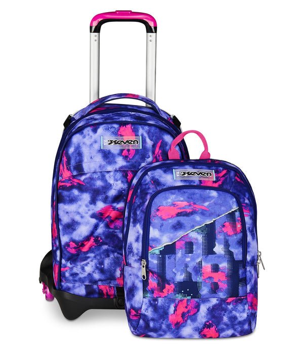 Trolley Seven Jack 3WD Shady Dye Girl – Zaino 3 in 1 con Ruote Laterali - Quiscuola.it – Zaini, Astucci e Diari Scuola