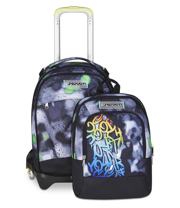 Trolley Seven Jack 3WD Sprint Paint Boy – Zaino 3 in 1 con Carrello e Zainetto Staccabile - Quiscuola.it