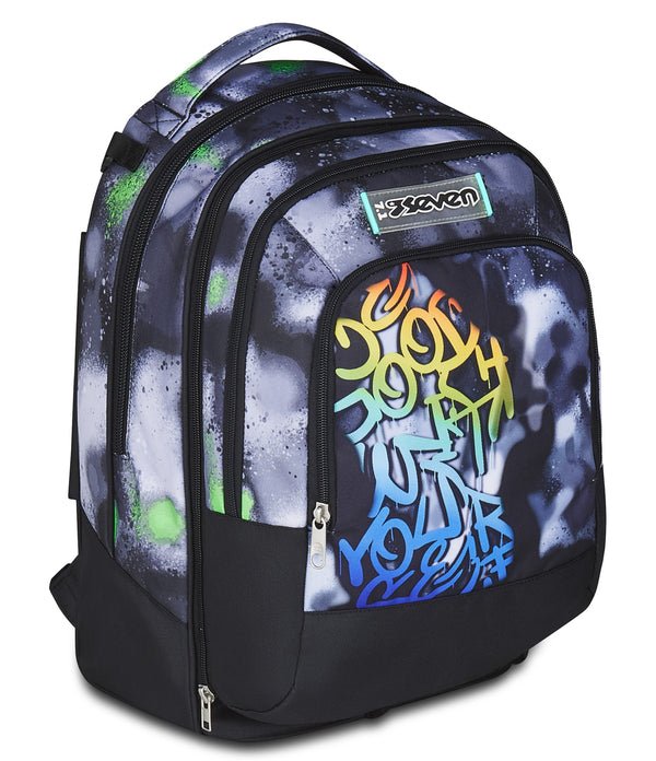 Trolley Seven Jack 3WD Sprint Paint Boy – Zaino 3 in 1 con Carrello e Zainetto Staccabile - Quiscuola.it