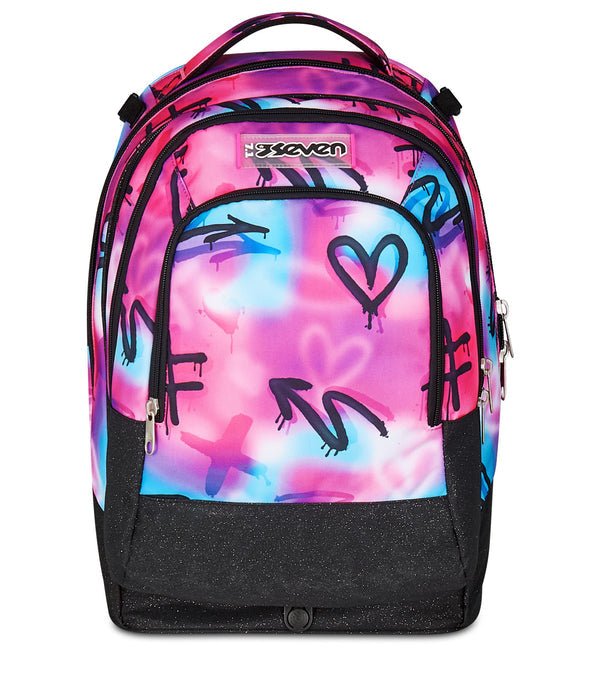 Trolley Seven Jack 3WD Sprint Paint Girl – Zaino Trolley 3 in 1 con Ruote Laterali - Quiscuola.it –