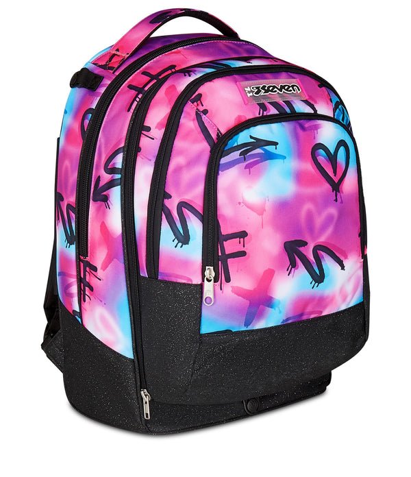 Trolley Seven Jack 3WD Sprint Paint Girl – Zaino Trolley 3 in 1 con Ruote Laterali - Quiscuola.it