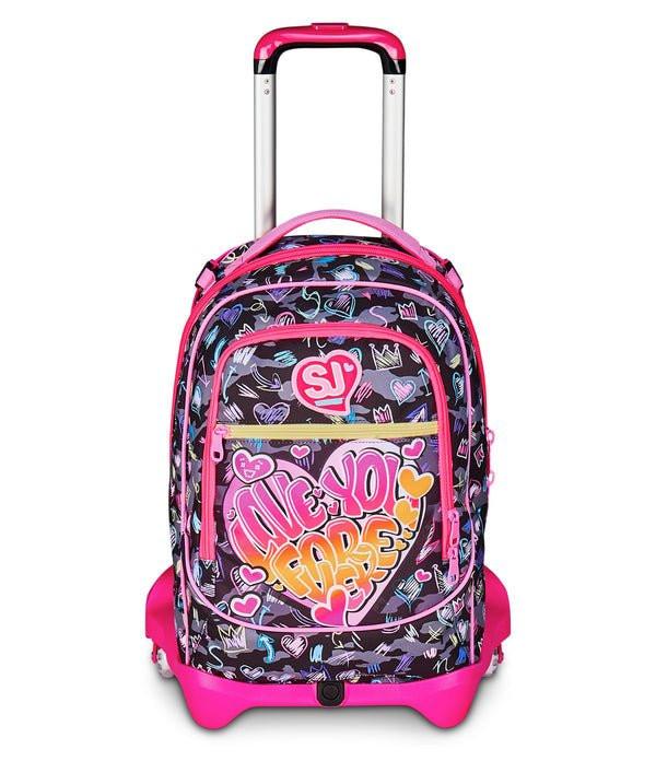 Trolley SJ Jack 3WD Game LED Girl – Zaino e Trolley con Luce da 33 Lt.